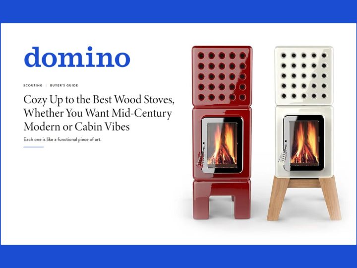 Cubistack among the best wood stoves according to Domino Magazine